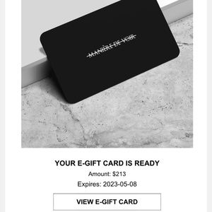 Maniere De Voir Gift card